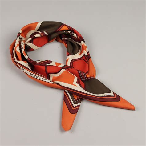 Hermès Foulard Vintage Les Coupés Parigi Anni 70 Seta Color 